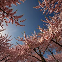 cherry blossom against blue sky