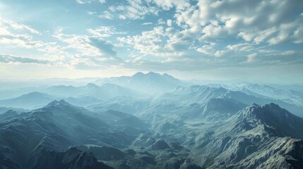 Fototapeta premium Panoramic View of Rugged Highland Terrain Under Dramatic Sky