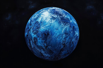 Planet Neptune on a light background. Generative AI