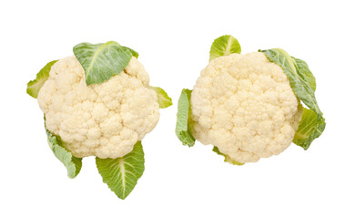 cauliflower path isolated on white top view