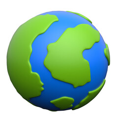 3D Earth Globe Icon