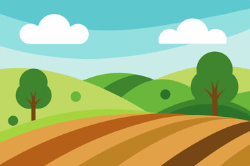 Obraz premium summer landscape with trees