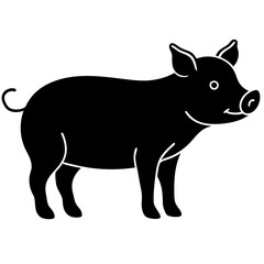 Fototapeta premium vector illustration of a pig