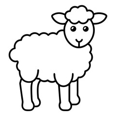 vector illustration of sheep
