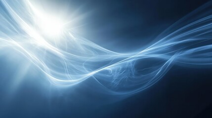 Abstract Blue Light Wave Energy Design