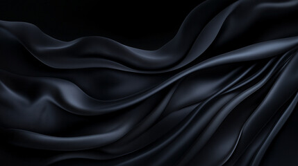 Obraz premium A long piece of black fabric with a pattern