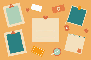 set of blank note papers