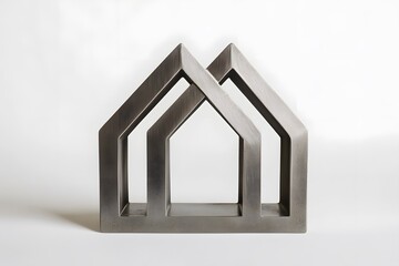 Adjustable Metal Bookend with Modern Geometric Design