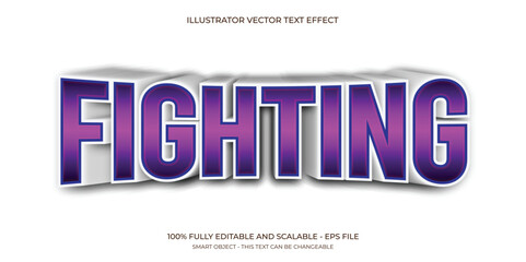 Fighting Modern Colorful Text Effect with Bold 3D Typography Design for Dynamic Titles