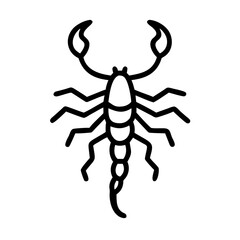 scorpion isolated on white background