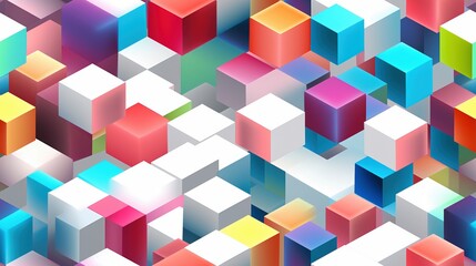 Obraz premium Collection of abstract geometric pattern seamless with mosaic design, background and banner, color palette