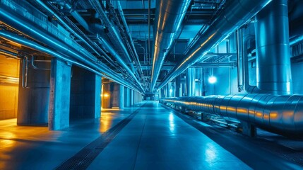 Sprawling Industrial Complex with Interconnected Pipes and Structures