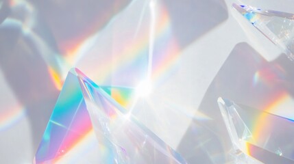 Light lens flare overlay. Photo of sun ray diffraction with scratch, dust and  leaks. Holographic effect background.