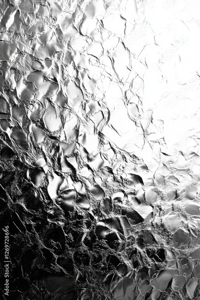 Poster gray foil glass texture background. abstract gradient bright light reflection and shiny rough textur