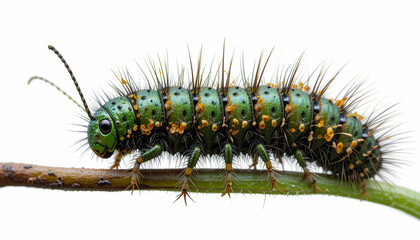 caterpillar on a white background