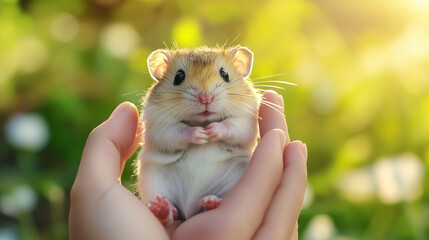 hamster in the hands