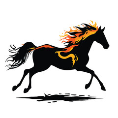 Obraz premium horse silhouette isolated on white