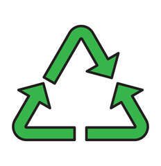set of recycling icons. Editable fill colorful recycle logo symbol. vector illustration. Waste recycling innovation. Reuse, ecofriendly environment and save the planet