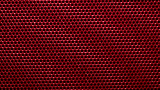 Closeup of a  red metal grid. texture or background