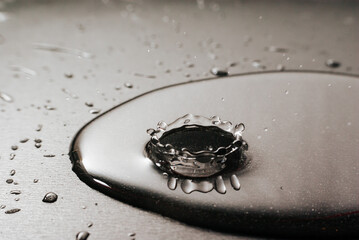 drop of water on glass