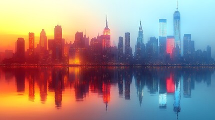 Fototapeta premium Futuristic skyscraper glowing full moon high resolution hd image