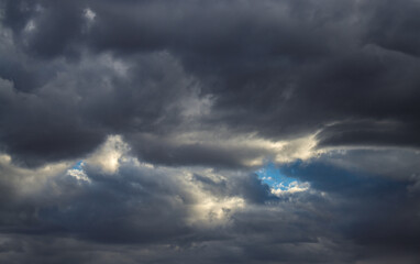 storm clouds at sunset