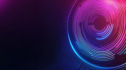 Futuristic Neon Radial Lines Abstract Background