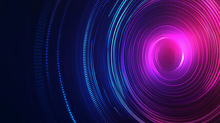 Futuristic Neon Radial Lines Abstract Background