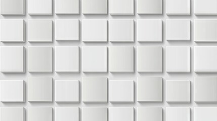 An immaculate modern abstract texture of a white ceramic tile wall with complex mosaic designs, a shiny surface, and a neutral hue, suitable for kitchens, bathrooms, or living rooms