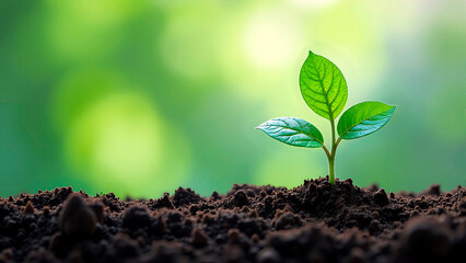 Fototapeta premium A futuristic illustration of plants and money growing together in a digital marketplace, with green leaves and roots intertwined with stock charts and coins.