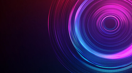 Futuristic Neon Radial Lines Abstract Background