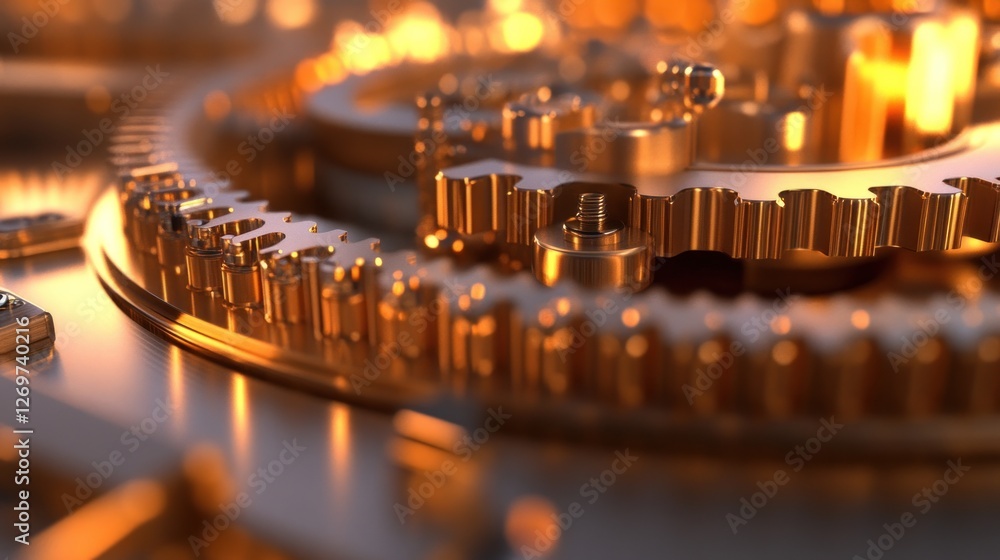 Poster Golden Gears Interlocking Precisely in Complex Mechanism