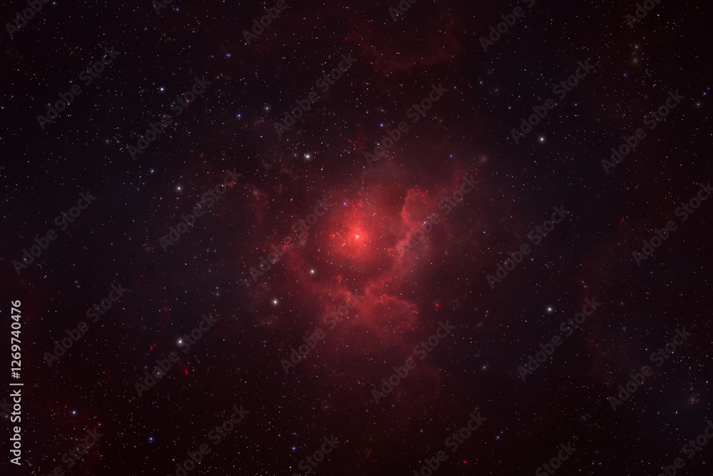 Wall mural universe filled with stars, nebula and galaxy