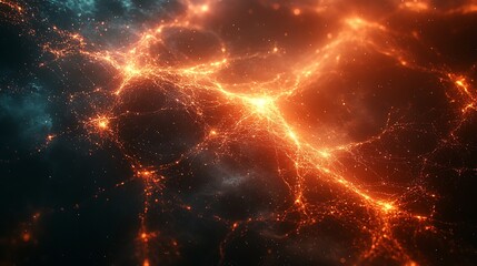 Glowing network digital painting digital high resolution hd wallpaper