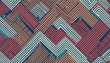 geometric tribal shapes seamless pattern