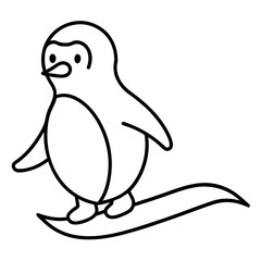 Fototapeta premium penguin on a white background