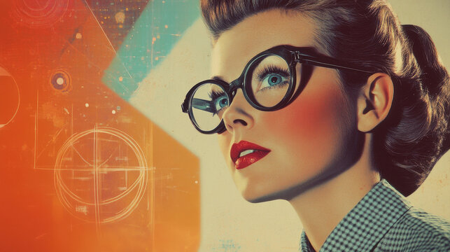 A retro-futuristic ad recognizing historical female innovators