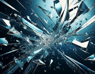 broken glass texture shattered splashing glass 3d rendering