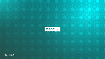 Islamic Geometric Green Pattern Background Design