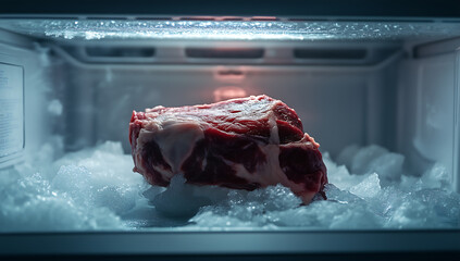 Meat in the refrigerator