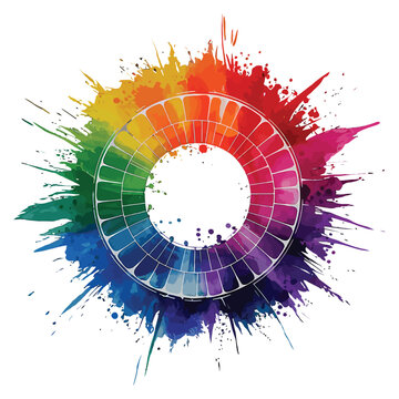 High-Detail Digital Illustration of the Itten Color Wheel: A Stunning Visual Guide to Color Theory