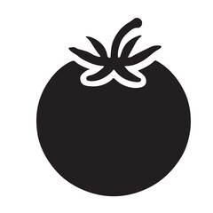 Tomato Vector Silhouette Icon For Food And Agricultural Projects Use