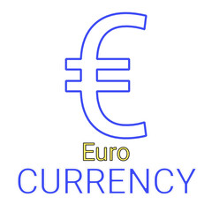 Euro Currency Sign Symbol PNG with Transparent Background