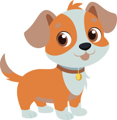 A beautiful dog on a white background