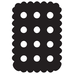 Silhouette Cracker Biscuit Icon Graphic for Food Industry Designs