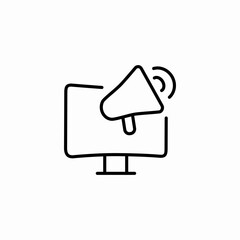 desktop marketing icon sign vector