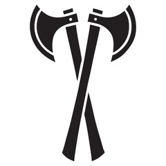 Crossed Axes Vector Design Representing Strength, and Determination