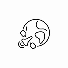 global satellite icon sign vector