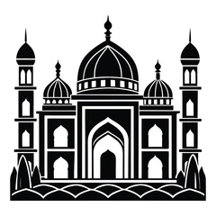 Elegant Islamic Mosque Silhouette