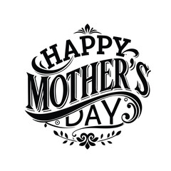 Obraz premium mother's day silhouette vector illustration